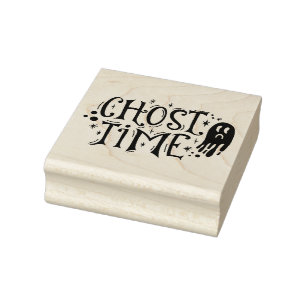 Ghost Time Rubber Stamp