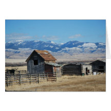 Ghost Town Mountain Scene Snow
