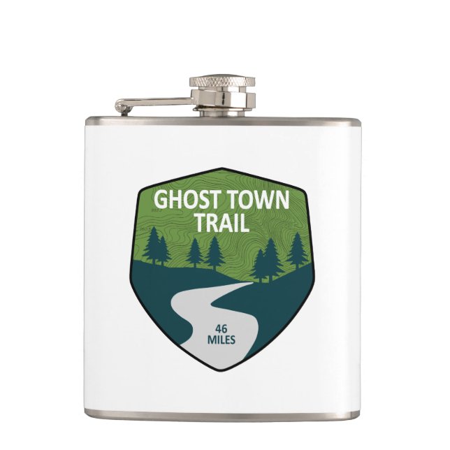 Ghost Town Trail Pennsylvania Hip Flask (Front)
