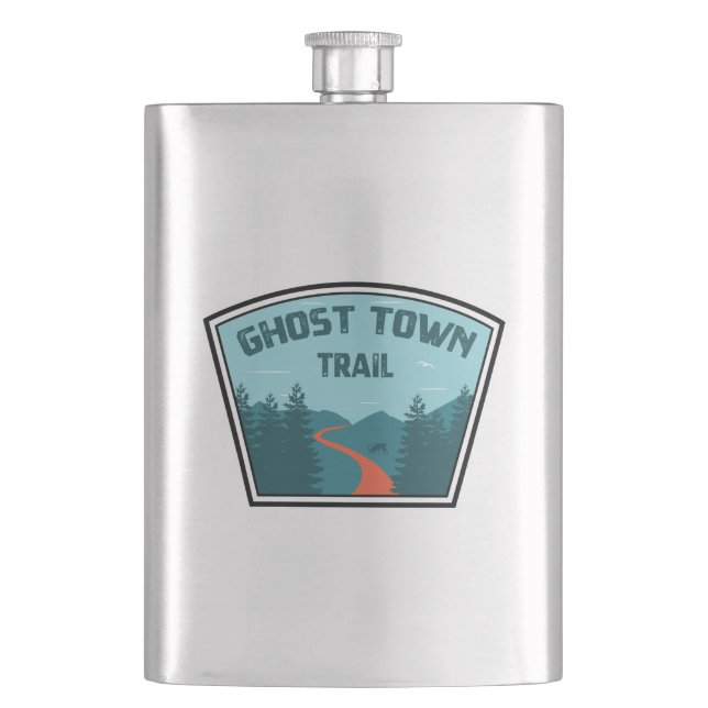 Ghost Town Trail Pennsylvania Hip Flask (Front)