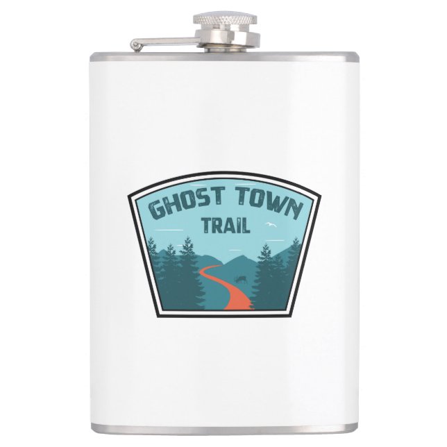 Ghost Town Trail Pennsylvania Hip Flask (Front)