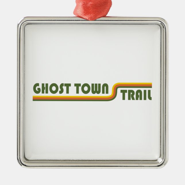 Ghost Town Trail Pennsylvania Metal Tree Decoration (Front)