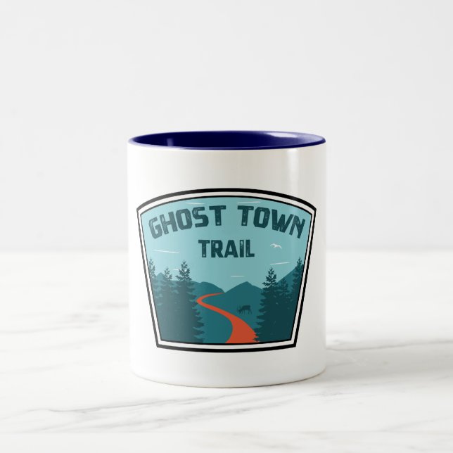 Ghost Town Trail Pennsylvania Two-Tone Coffee Mug (Center)