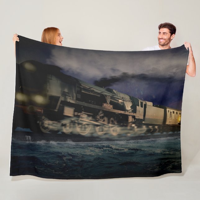 GHOST TRAIN FLEECE BLANKET (In Situ)
