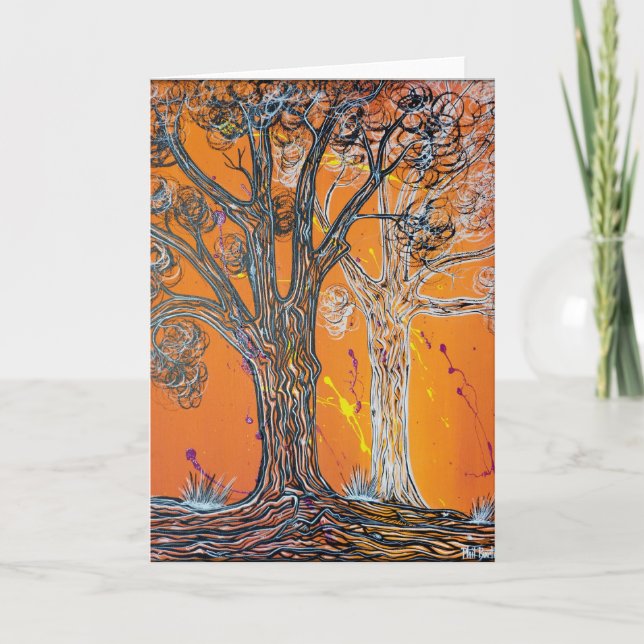 Ghost Trees Greeting Card (Front)