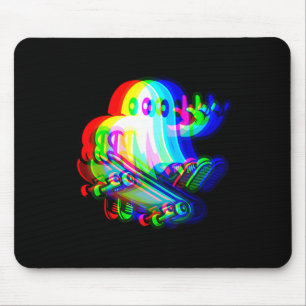 Ghost Trippy Vaporwave Halloween Techno Rave Edm M Mouse Pad