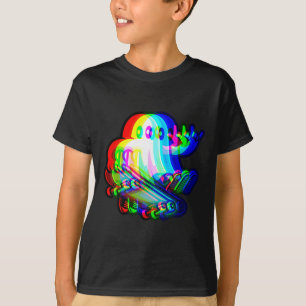 Ghost Trippy Vaporwave Halloween Techno Rave Edm M T-Shirt