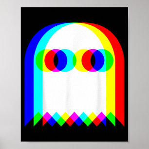Ghost Trippy Vaporwave Halloween Techno Rave Funny Poster