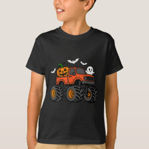 Ghost Truck Pumpkin Halloween Costume Boys Toddler T-Shirt