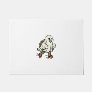 Ghost Turtle Roller Skating Vintage Halloween Desi Doormat