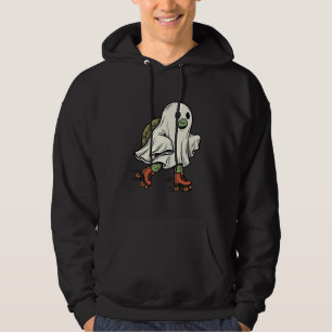 Ghost Turtle Roller Skating Vintage Halloween Desi Hoodie