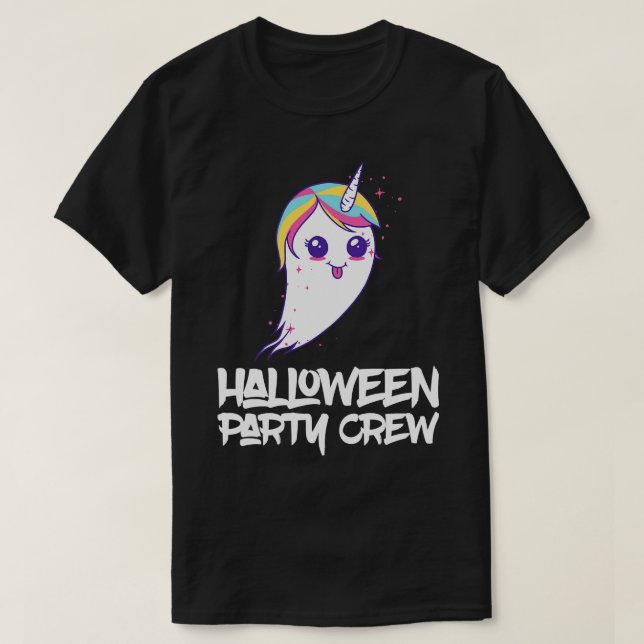 Ghost Unicorn Halloween Matching Costume T-Shirt (Design Front)