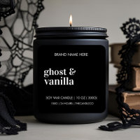 Ghost & Vanilla Candle | Custom Black & White