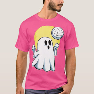Ghost Volleyball Player Lazy Halloween Costume Cut T-Shirt