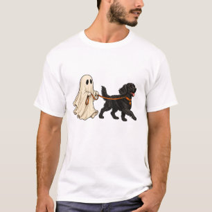 Ghost Walking Black Lab Halloween T-Shirt