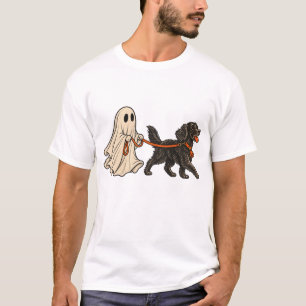 Ghost Walking Black Lab Halloween T-Shirt