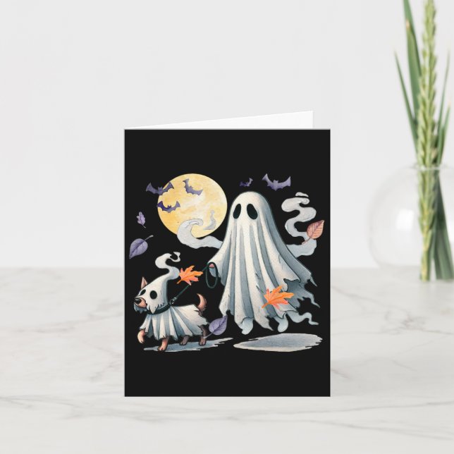 Ghost Walking Dog  Card (Front)