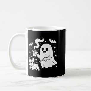Ghost Walking Dog French Bulldog Coffee Halloween Mug