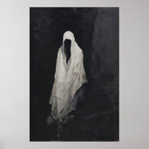 Ghost Wall Art, Gothic Spirit Printable, Dark Poster