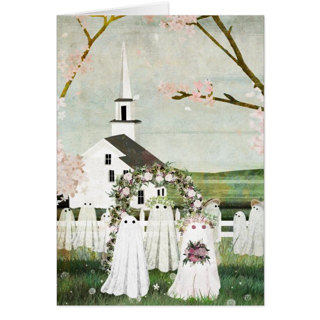Ghost Wedding blank Card (Front)