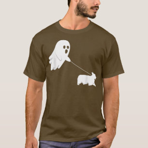 Ghost Welsh Corgi Funny Boo Halloween Costume Dog T-Shirt