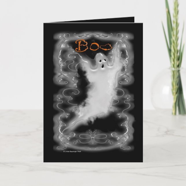 Ghost White Scroll Border Card (Front)