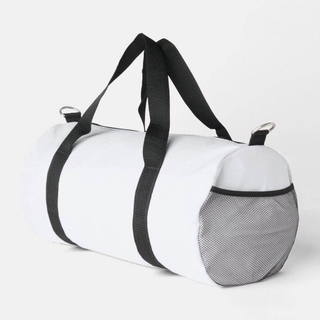 Ghost White Solid Colour Duffle Bag (Right Corner)