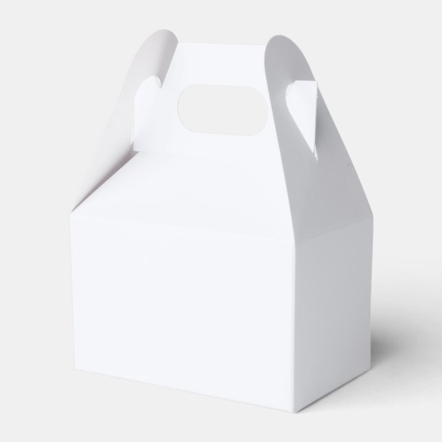 Ghost White Solid Colour Favour Box (Front Side)
