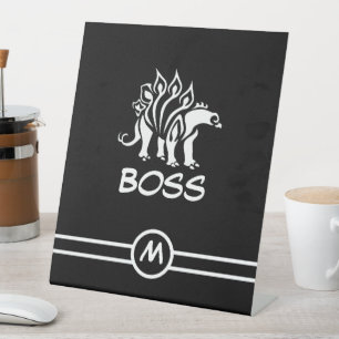Ghost White Stegosaurus Spiked  Dinosaur  Pedestal Sign