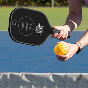 Ghost White Stegosaurus Spiked Dinosaur Pickleball Paddle