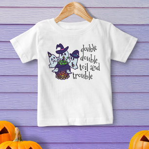 Ghost Witches Cauldron Classic Quotes Halloween Baby T-Shirt