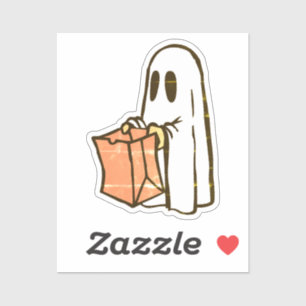 Ghost with Bag Trick or Treating Brownie