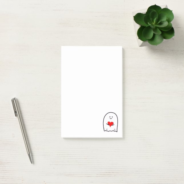 Ghost with Heart Post-it Notes (Office)