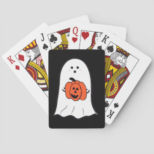 Ghost with Jack-o-Lantern Playing Cards