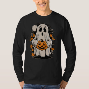 Ghost with pumpkin, Halloween Men's T-Shirt