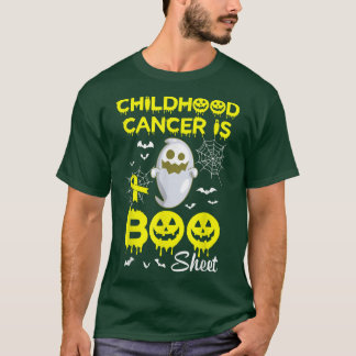 Ghost With Spider Childhood Cancer Is Boo Sheet Fi T-Shirt