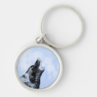 Ghost wolf howling at the moon
