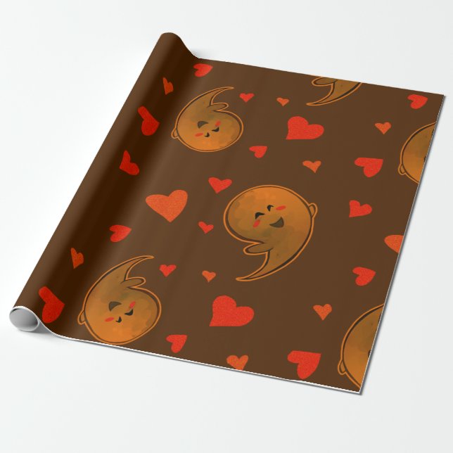 GHOST WRAPPING PAPER (Unrolled)