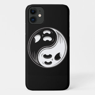 Ghost Yin Yang Black and White Case-Mate iPhone Case