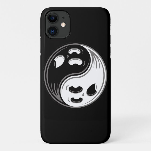 Ghost Yin Yang Black and White Case-Mate iPhone Case (Back)