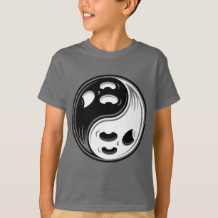 Ghost Yin Yang Black and White T-Shirt