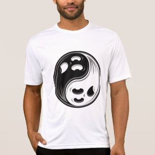 Ghost Yin Yang Black and White T-Shirt