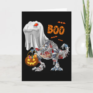 Ghost Zombie Mummy Dinosaur Funny Boo Halloween Pu Card