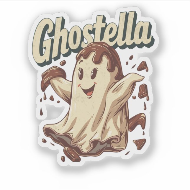 Ghostella SpookyFunny Ghost Halloween Food Pun (Front)