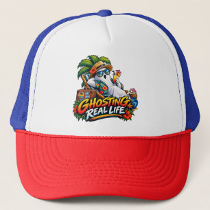 Ghosting Real Life Funny Summer Ghost Foam Trucker Hat