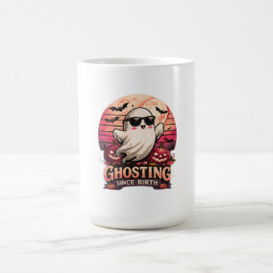 Ghosting Since Birth Funny Halloween Ghost Coffee  Mug