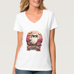 Ghosting Since Birth Funny Halloween Ghost Graphic T-Shirt