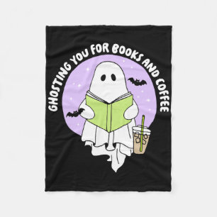 Ghosting You For Books And Coffee Fleece Blanket