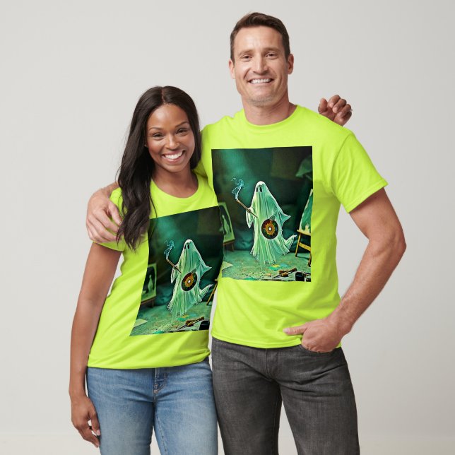 Ghostly Artist's Eerie Masterpiece T-Shirt (Unisex)