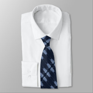 Ghostly Blue "Paleo-chic" Paraceraurus Trilobite Tie